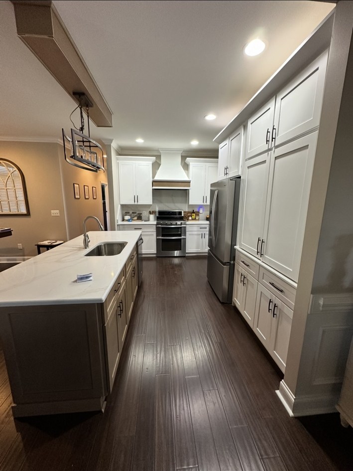 Kitchen cabinetry and island detail