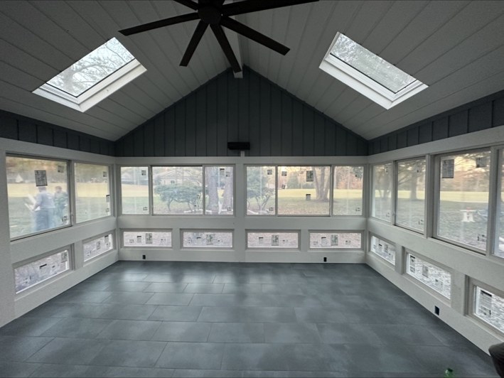 Screened porch to sunroom — After